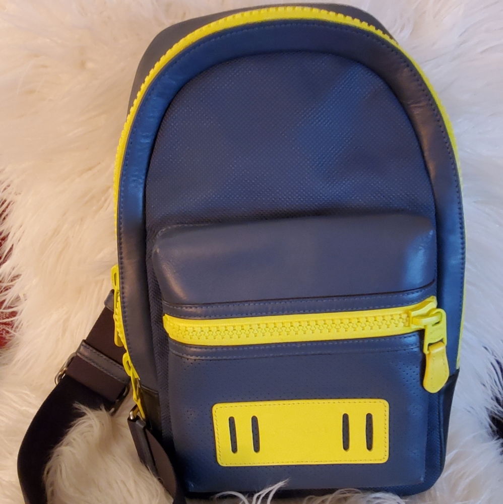 Coach Sling Bag Backpack Leather Unisex